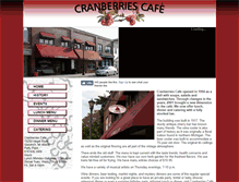 Tablet Screenshot of cranberriescafe.com